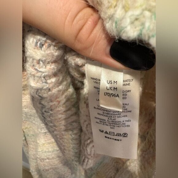 Free People Popsicle Marled Turtleneck Pullover Sweater Size M - Picture 8 of 9